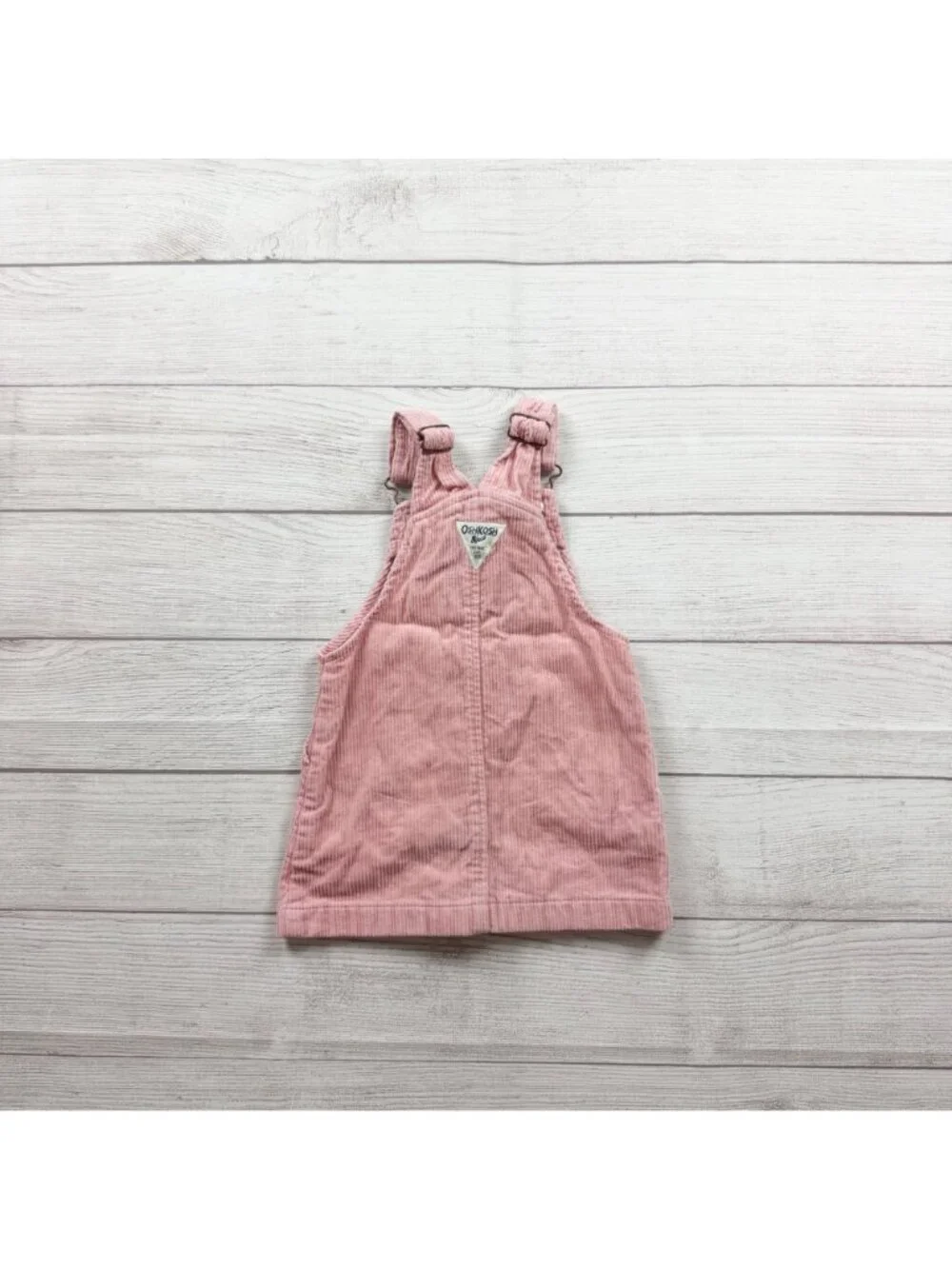 OshKosh BGosh Toddler Pink Corduroy Overalls Skirtalls Pockets Adjustable 2T